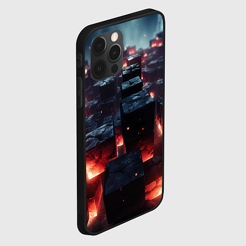 Чехол iPhone 12 Pro Max Гармония форм / 3D-Черный – фото 2
