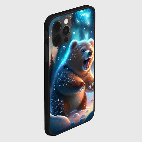 Чехол iPhone 12 Pro Max Полярный мишка / 3D-Черный – фото 2