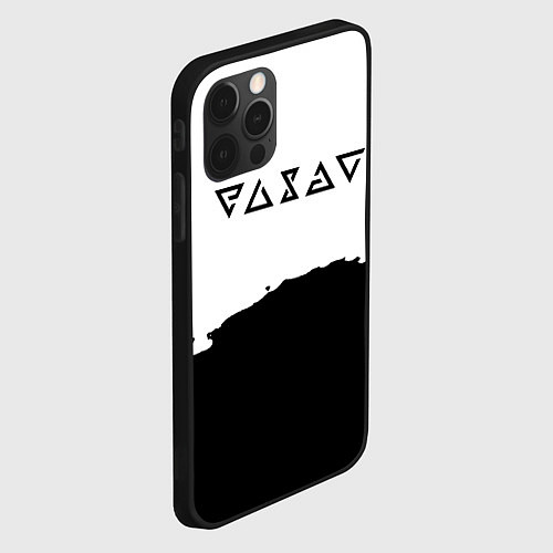 Чехол iPhone 12 Pro Max Ведьмак тёмная душа / 3D-Черный – фото 2