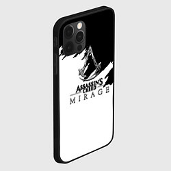 Чехол для iPhone 12 Pro Max Assassins creed mirage чернобелый, цвет: 3D-черный — фото 2