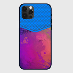 Чехол для iPhone 12 Pro Max Кляксы и цветной туман, цвет: 3D-черный