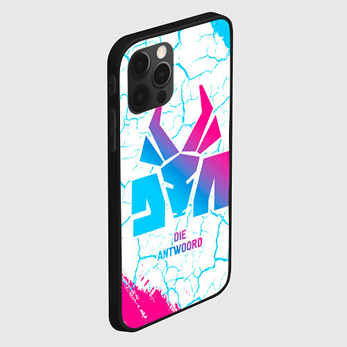 Чехол iPhone 12 Pro Max Die Antwoord neon gradient style / 3D-Черный – фото 2