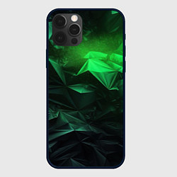 Чехол для iPhone 12 Pro Max Глубина зеленого абстракции, цвет: 3D-черный