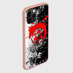 Чехол для iPhone 12 Pro Max Знак уроборос - черно-белый, цвет: 3D-светло-розовый — фото 2