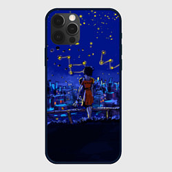 Чехол для iPhone 12 Pro Max Юный астроном, цвет: 3D-черный