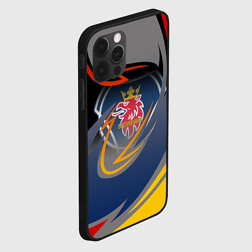 Чехол iPhone 12 Pro Max Scania логотип / 3D-Черный – фото 2