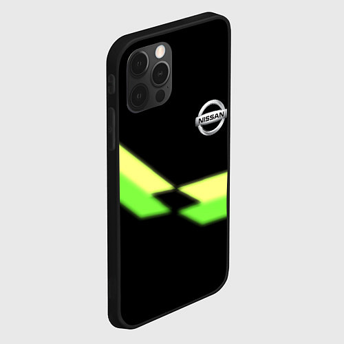 Чехол iPhone 12 Pro Max Nissan logo brend auto / 3D-Черный – фото 2