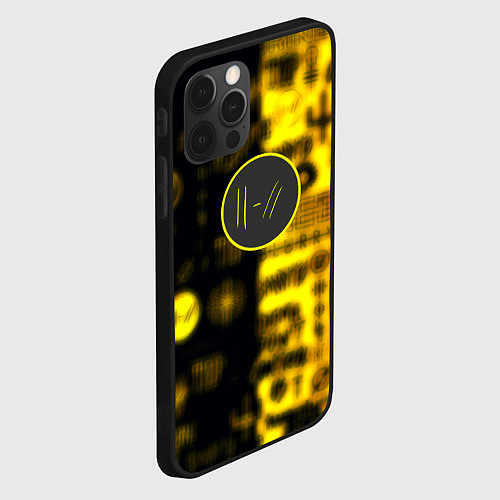 Чехол iPhone 12 Pro Max Twenty one pilots yellow music / 3D-Черный – фото 2