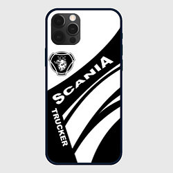 Чехол для iPhone 12 Pro Max Scania дальнобойщик, цвет: 3D-черный