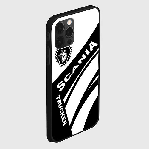 Чехол iPhone 12 Pro Max Scania дальнобойщик / 3D-Черный – фото 2