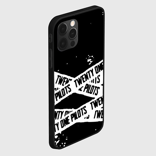 Чехол iPhone 12 Pro Max Twenty one pilots краски / 3D-Черный – фото 2