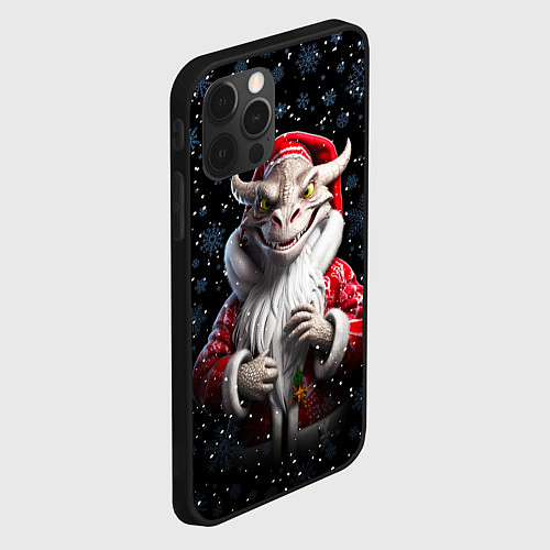 Чехол iPhone 12 Pro Max Santa dragon / 3D-Черный – фото 2