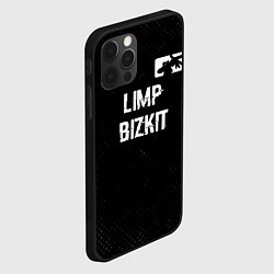 Чехол для iPhone 12 Pro Max Limp Bizkit glitch на темном фоне посередине, цвет: 3D-черный — фото 2