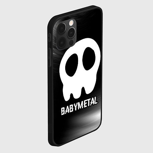 Чехол iPhone 12 Pro Max Babymetal glitch на темном фоне / 3D-Черный – фото 2