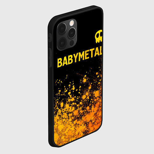 Чехол iPhone 12 Pro Max Babymetal - gold gradient посередине / 3D-Черный – фото 2