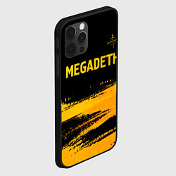 Чехол для iPhone 12 Pro Max Megadeth - gold gradient посередине, цвет: 3D-черный — фото 2