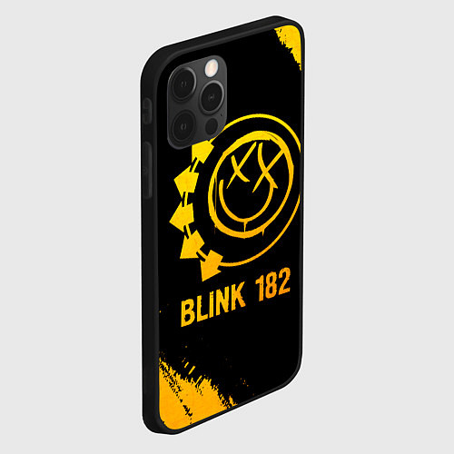 Чехол iPhone 12 Pro Max Blink 182 - gold gradient / 3D-Черный – фото 2