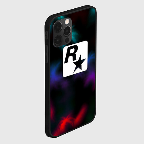 Чехол iPhone 12 Pro Max Rock star games / 3D-Черный – фото 2