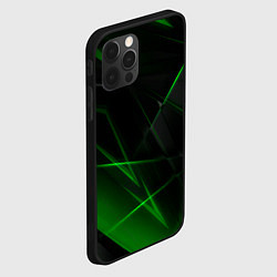 Чехол для iPhone 12 Pro Max Зелёные узоры текстура, цвет: 3D-черный — фото 2