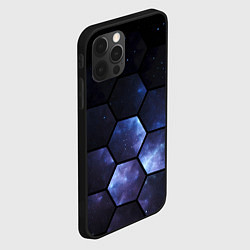 Чехол для iPhone 12 Pro Max Космические соты - геометрия, цвет: 3D-черный — фото 2