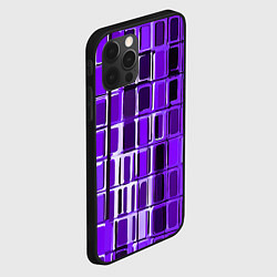 Чехол для iPhone 12 Pro Max Фиолетовые прямоугольники, цвет: 3D-черный — фото 2