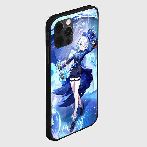 Чехол iPhone 12 Pro Max Genshin Impact Furina / 3D-Черный – фото 2