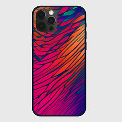 Чехол для iPhone 12 Pro Max Буйство красок акварелика, цвет: 3D-черный