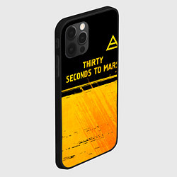 Чехол для iPhone 12 Pro Max Thirty Seconds to Mars - gold gradient посередине, цвет: 3D-черный — фото 2