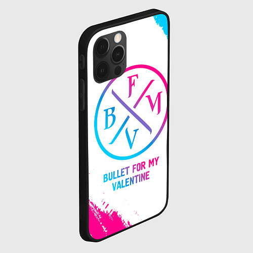 Чехол iPhone 12 Pro Max Bullet For My Valentine neon gradient style / 3D-Черный – фото 2