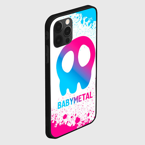 Чехол iPhone 12 Pro Max Babymetal neon gradient style / 3D-Черный – фото 2