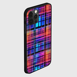 Чехол для iPhone 12 Pro Max Неоновый паттерн, цвет: 3D-черный — фото 2