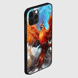 Чехол для iPhone 12 Pro Max Птица феникс в огне, цвет: 3D-черный — фото 2