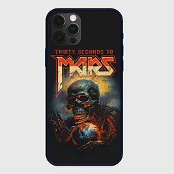 Чехол для iPhone 12 Pro Max Thirty seconds to mars skull, цвет: 3D-черный