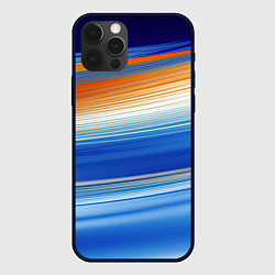 Чехол iPhone 12 Pro Max Оранжевые и синий градиент