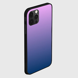 Чехол для iPhone 12 Pro Max Рассвет розовый и синий градиент 3d, цвет: 3D-черный — фото 2