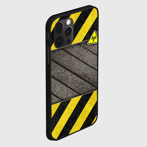 Чехол iPhone 12 Pro Max Сталь и биологическая опасность / 3D-Черный – фото 2