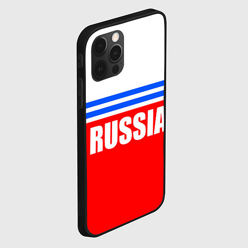 Чехол iPhone 12 Pro Max Russia - classic / 3D-Черный – фото 2