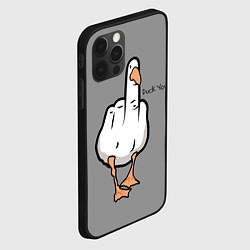 Чехол для iPhone 12 Pro Max Duck you, цвет: 3D-черный — фото 2