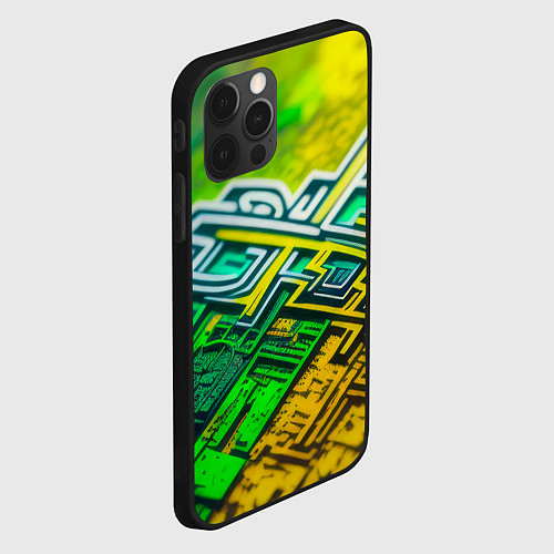 Чехол iPhone 12 Pro Max Криптоабстракция / 3D-Черный – фото 2