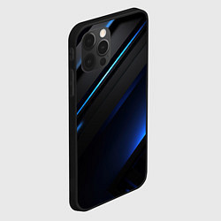 Чехол для iPhone 12 Pro Max Вихрь синего, цвет: 3D-черный — фото 2