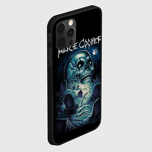 Чехол iPhone 12 Pro Max Night skull Alice Cooper / 3D-Черный – фото 2