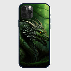 Чехол для iPhone 12 Pro Max Зеленый дракон символ 2024, цвет: 3D-черный