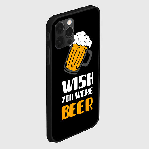 Чехол iPhone 12 Pro Max Wish you were beer / 3D-Черный – фото 2