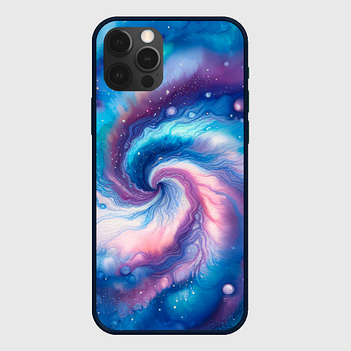 Чехол iPhone 12 Pro Max Галактический тай-дай / 3D-Черный – фото 1