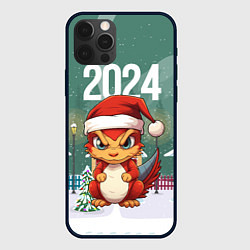 Чехол для iPhone 12 Pro Max Хмурый дракон 2024, цвет: 3D-черный