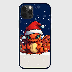 Чехол для iPhone 12 Pro Max Новогодний дракоша 2024, цвет: 3D-черный