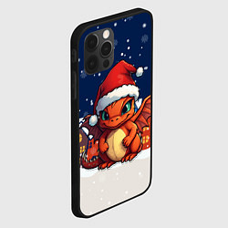 Чехол для iPhone 12 Pro Max Новогодний дракоша 2024, цвет: 3D-черный — фото 2