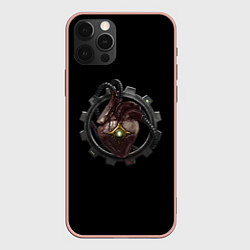 Чехол для iPhone 12 Pro Max Сердце механикус стимпанк, цвет: 3D-светло-розовый