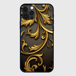 Чехол iPhone 12 Pro Max Gold abstract