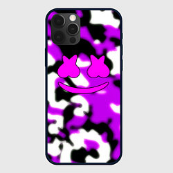 Чехол для iPhone 12 Pro Max Marshmello camo, цвет: 3D-черный